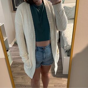 Express Soft Cream Knit Cardigan